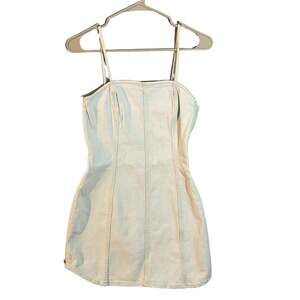 Zara Light Blue Sleeveless Denim Side Zipper Bodycon Dress Women’s XS
